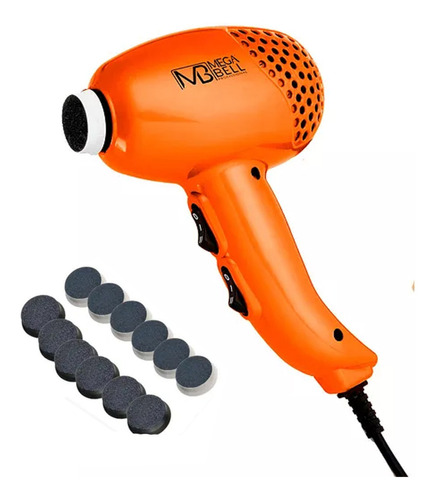 Pedicuro Profissional Laranja Para Lixar Pés 220v Mega Bell