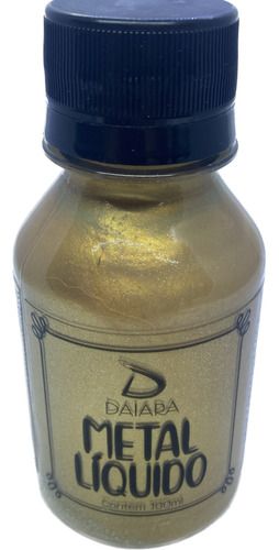 Tinta Acrílica Metal Líquido Daiara 100 Ml Ultra Metálica Cor 204 Ouro Antigo