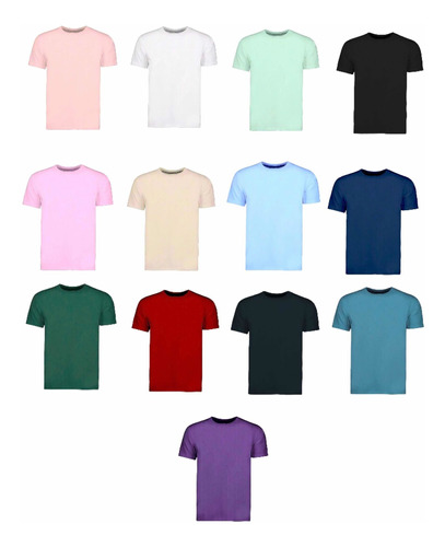 Set Playeras Mayoreo Colores Basic Hombre 6pz Suave/cómoda