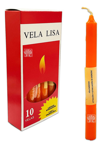 Vela Lisa Y Esotéricas Vela Naranja/ Ambienteyaromas