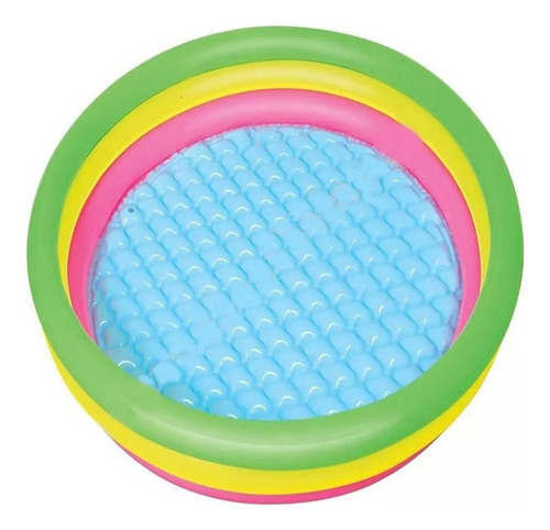 Piscina Bestway De 1.02mx25 Cms Tres Anillos Fondo Acolchado