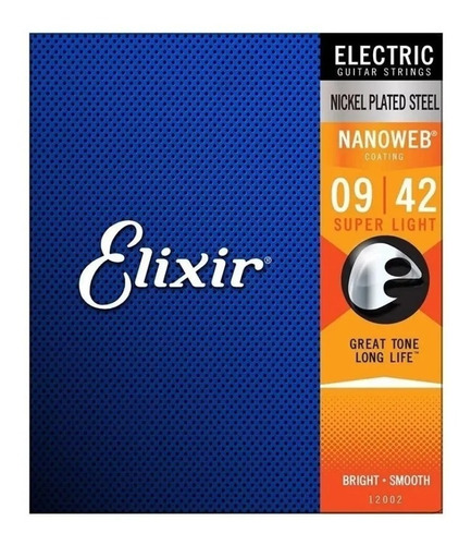 Encordoamento Elixir 09 Guitarra Nanoweb 12002 Original Usa