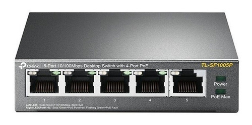 Switch 4p Poe 5p Lan 10/100 Mbps Tp-link Tl-sf1005p