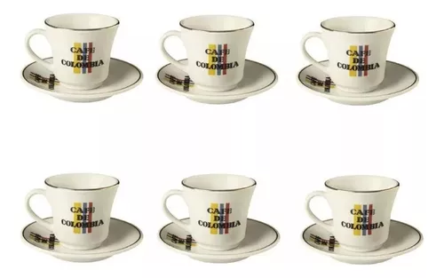  MITBAK Juego de 6 tazas de café de cerámica con tapas