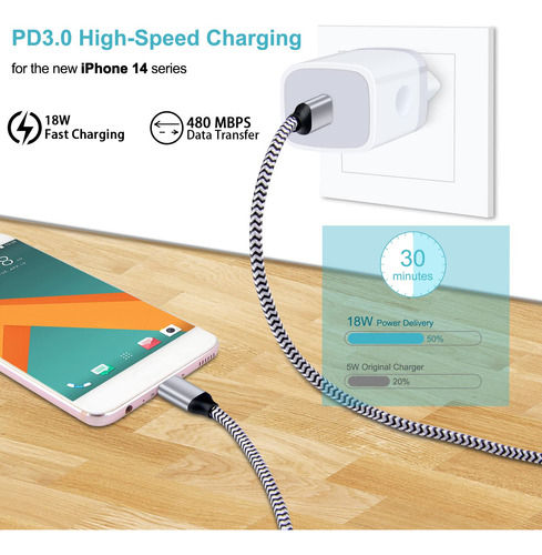 Adaptador Usb C Vifigen, Enchufe De Viaje Europeo De 20 W, P