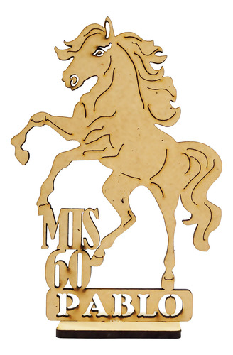 60 Souvenirs Fibrofacil Caballo Personalizado + 10 Centrales