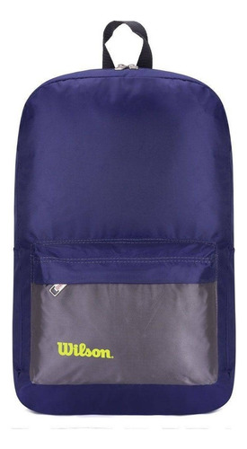 Mochila Wilson Esp Ix14707b Azul E Cinza Escola, Camping