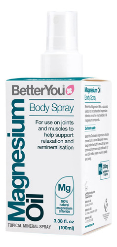 Spray Corporal De Aceite De Magnesio Betteryou Pure Chloride