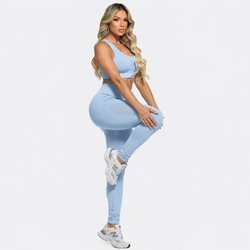 Conjunto Legging + Top Selene Feminina S/costura Academia