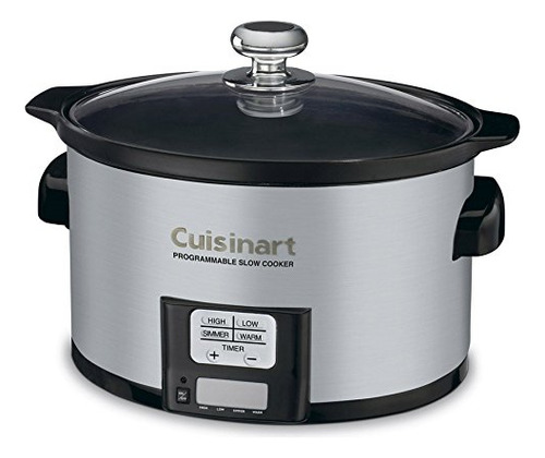 Olla De Cocción Lenta Cuisinart, 3,5 Cuartos De Galón, Plata
