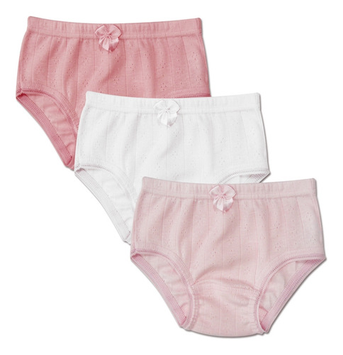 Kit 3 Calcinhas Infantil Malha  100% Algodão Luna  038/138