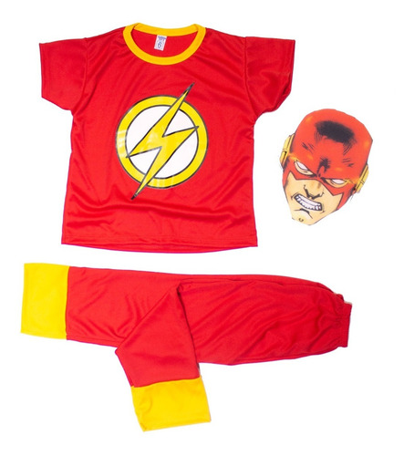 Disfraz Infantil Flash 2 Piezas Remera Pantalon