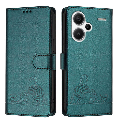 Gato Patrón Cartera Funda Compatibilidad Redmi Note 13 Pro