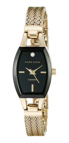 Reloj Mujer Anne Klein Ak-2184bkgb Cuarzo Pulso Dorado En