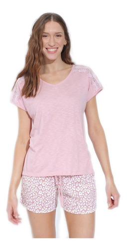 Pijama Short Y Remera Animal Fresh Wassarette 32206