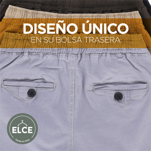 Paquete 2 Pantalones Jogger Hombre Gabardina Casual Comodo