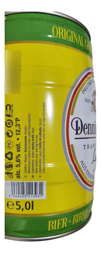 Barril De Cerveza Denninghoffs Lager 5 Litros Con Canilla