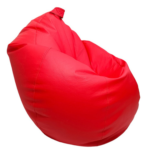 Sillón Puff Oval Confortable Color Rojo