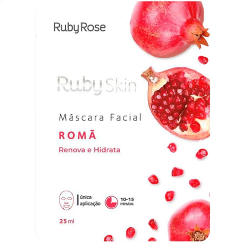 Imagem 2 de 10 de Máscara Facial De Tecido Ruby Skin Ruby Rose