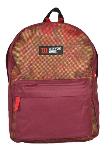 Mochila Wilson Porta Notebook Urbana Deportes Reforzada Gym Color Rojo