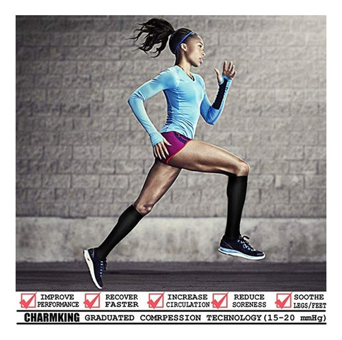 6 Pares De Calcetines De Compresión Para Varices 30-40 Mmhg