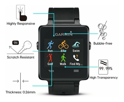 1x Pelicula De Vidro P/ Garmin Vivoactive