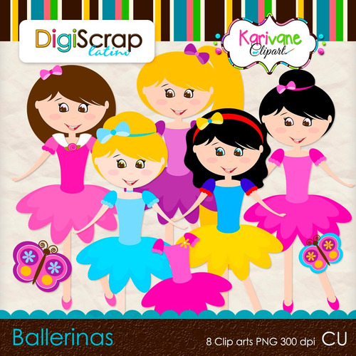 Kit Imprimible Bailarinas Imagenes Clipart Cod 27