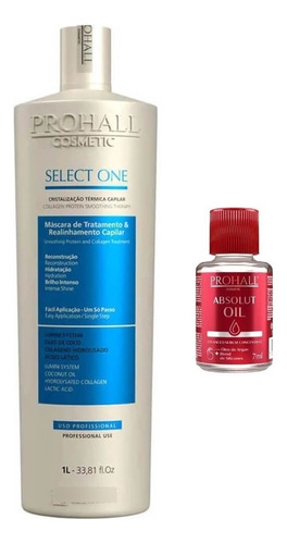 Prohall Selagem Select One Sem Formol 1l + Oleo Argan Brinde