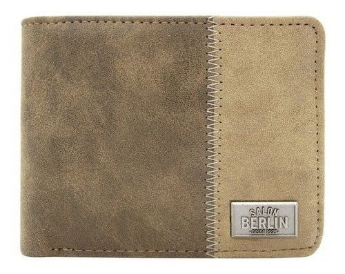 Billetera Salon Berlin Bordada Hombre Eco Cuero Premium