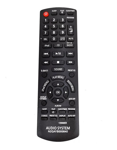 Control Remoto Para Sistemas Audio Panasonic Muchos Modelos