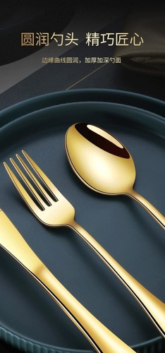Set De Cubiertos Premium Por 24 Piezas - Cubiertos Plateados
