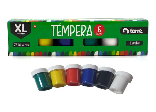 Tempera 6 Colores 22ml Torre Librería Centro