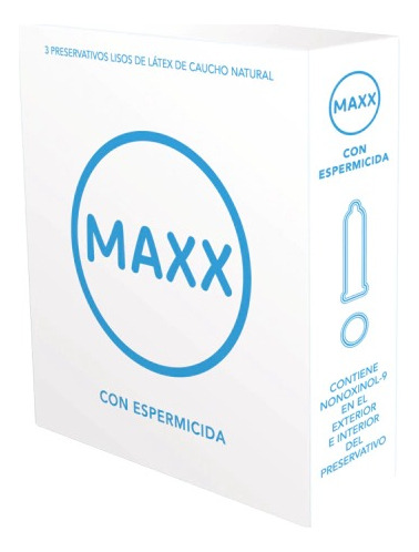 Maxx preservativo espermicida 3 unidades