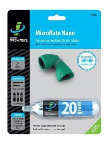 Inflador Micro Nano Con Cartucho Co2 De 20 Grs Genuine