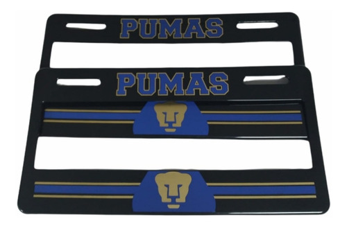 Juego De Porta Placa Decorado Ancho Pumas 