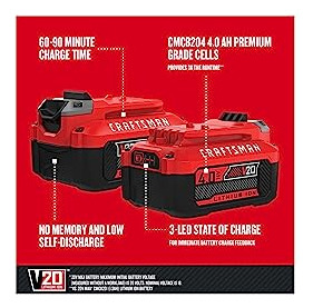 Artesano Cmcb204-2 - Batería De Iones De Litio (20 V Máx 4 A
