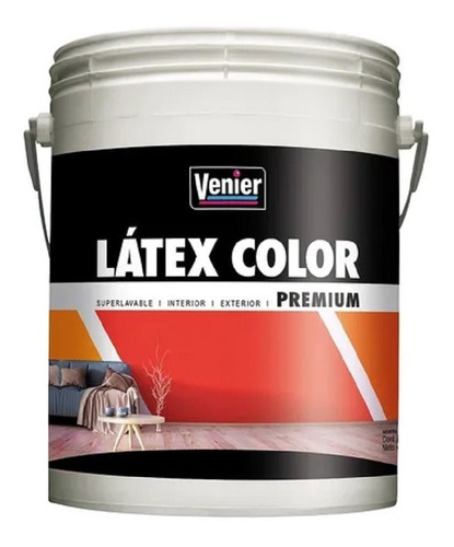 Látex Color Venier Premium Interior/exterior X 25kgs Color Ocre Luminoso