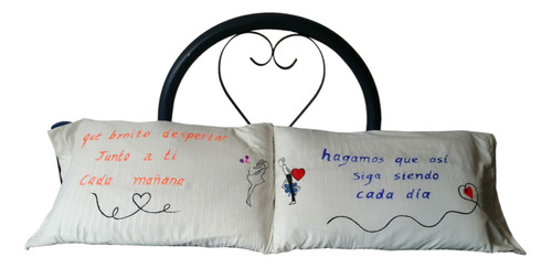 Fundas Almohada X Regalo Decoración Romántica. 1 Par 2 Caras