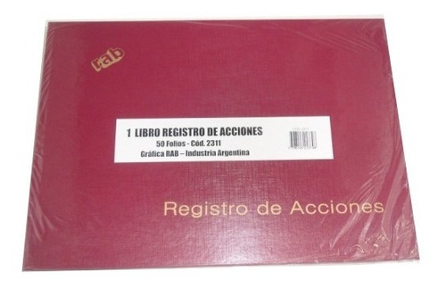 Libro Registro De Acciones 1 Mano ( 2311 )