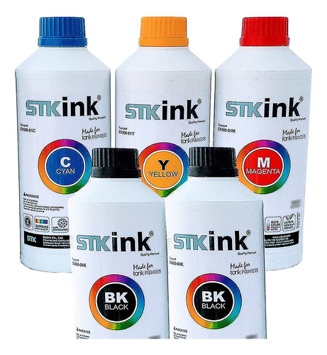 Tinta Stk Corante Bulk Ink P/ Epson Ecotank Refil  5x500ml