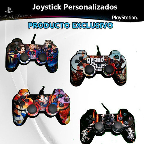 Joystick Cableado Ps3 Personalizados Varios Diseños