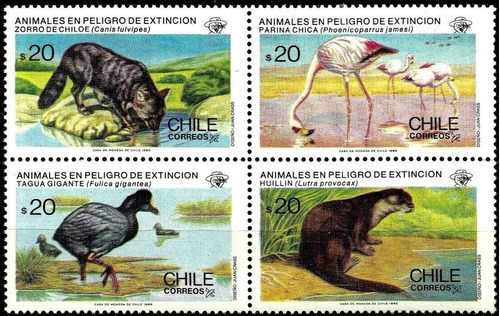 Fauna En Peligro - Chile - Serie Mint 