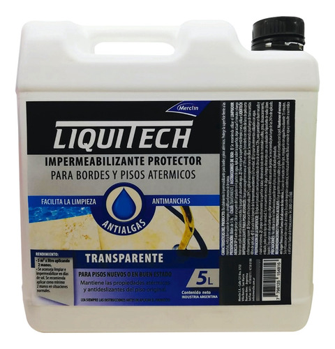 Protector Transparente Baldosones Atermicos Liquitech X 5 L