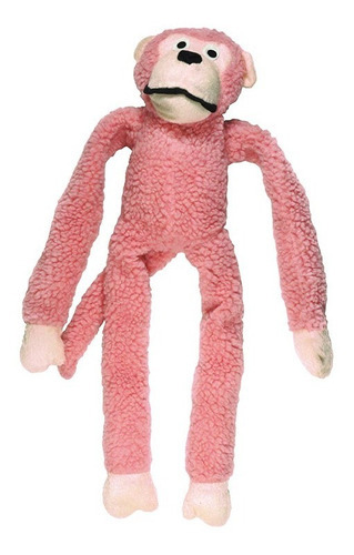 Brinquedo Macaco Pelúcia Kelev Jambo Tam G Para Cães Cor Rosa-claro Desenho Macaco Kelev