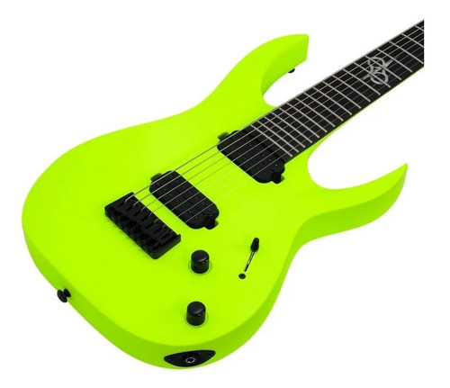 Guitarra eléctrica Solar A2.7 type a de caoba lemon neon mate con diapasón  de ébano | MercadoLibre