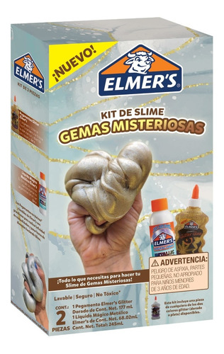 Kit De Slime Gemas Misteriosas Con Brillos Metálicos