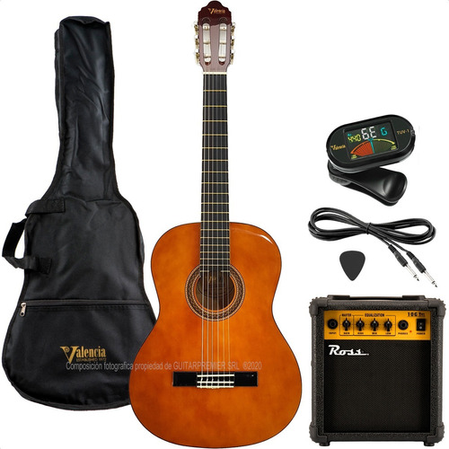 Guitarra Criolla Electroacustica Amplificador 10w Afinador +