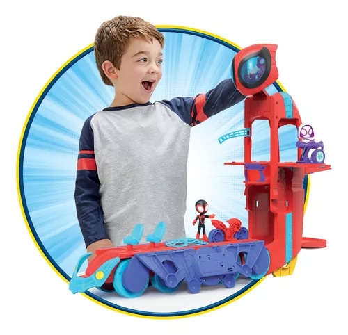  Spidey and His Amazing Friends, Figura de acción Spidey a  escala de 4 pulgadas con motocicleta de juguete, juguetes preescolares  Marvel para niños y niñas de 3 años en adelante 