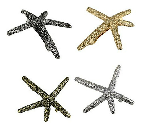 Pinzas - Yueton Pack Of 4 Nice Hollow Starfish Beach Sea Sta