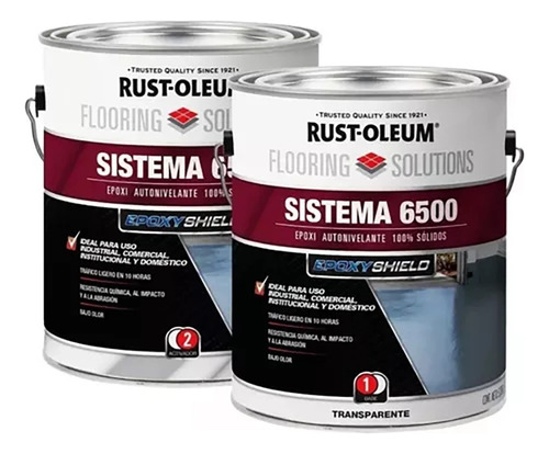  Sistema Epoxi 6500 Rust Oleum Autonivelante Kit 4 Lt Sibaco